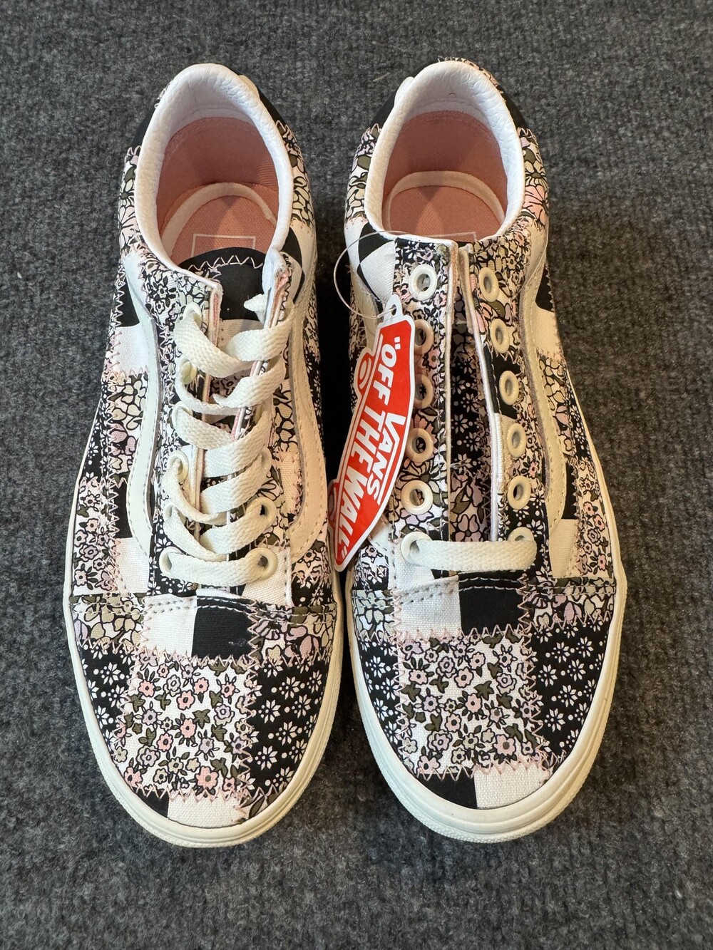 Vans Old Skool Shoes Womens Size 6 Patchwork Floral Canvas Skate VN0A38G19FY